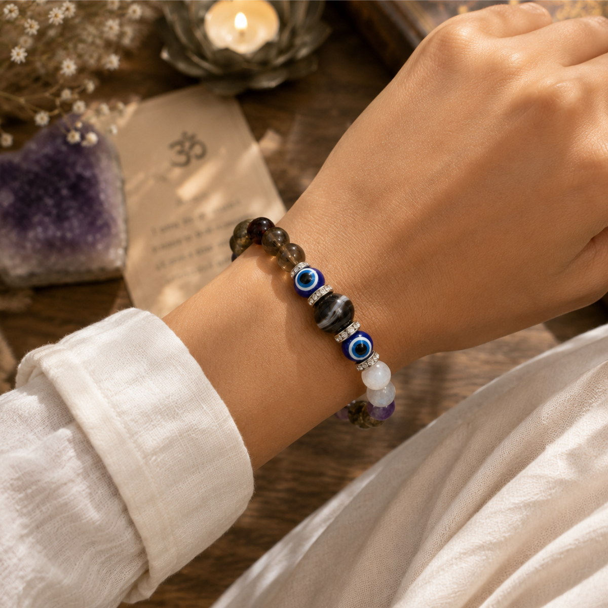 MAKAR (CAPRICORN) RASHI CRYSTAL BRACELET
