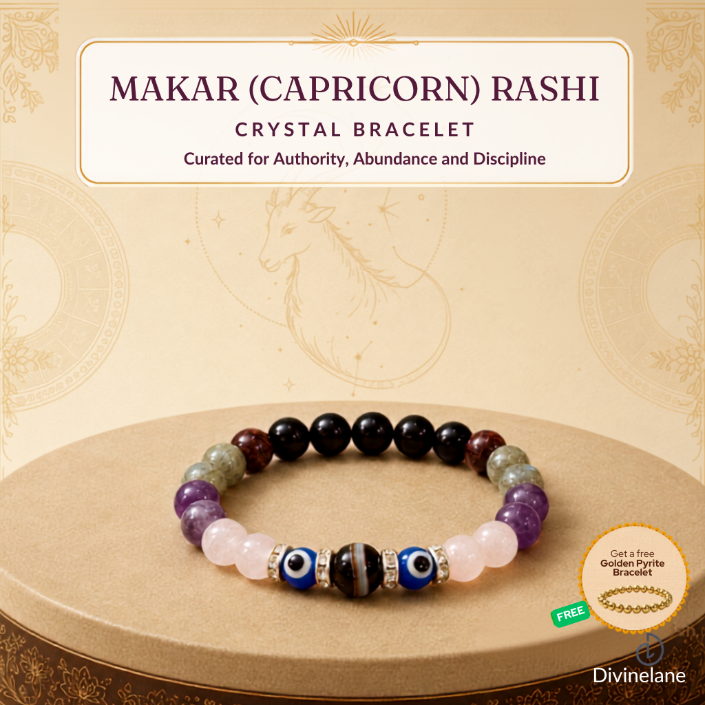 MAKAR (CAPRICORN) RASHI CRYSTAL BRACELET