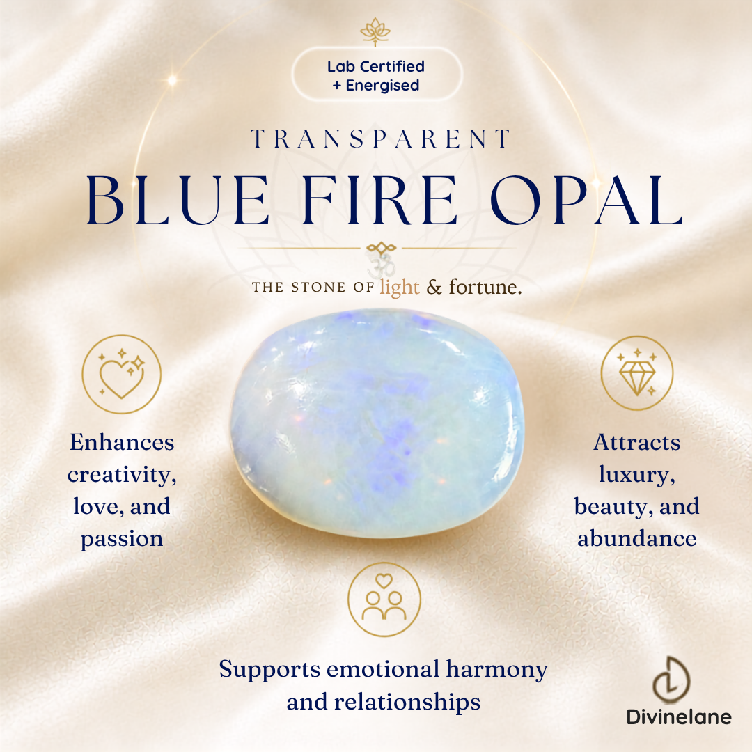 Natural Blue Fire Opal (Transparent)