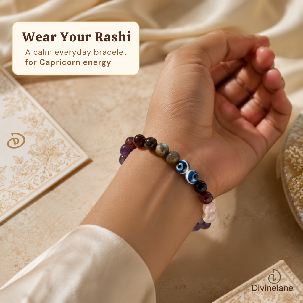 MAKAR (CAPRICORN) RASHI CRYSTAL BRACELET