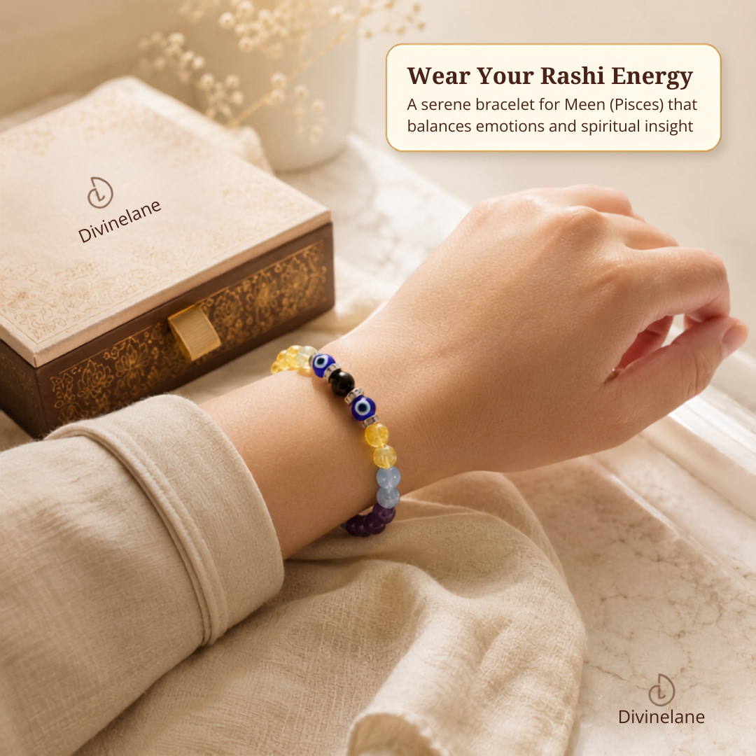 MEEN (Pisces) RASHI CRYSTAL BRACELET