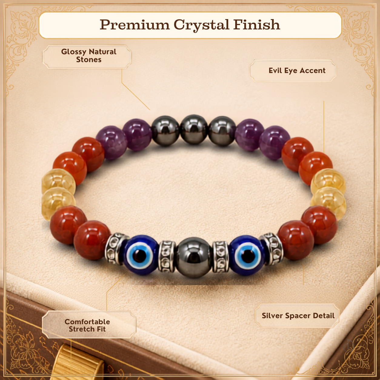 MESH (ARIES) RASHI CRYSTAL BRACELET