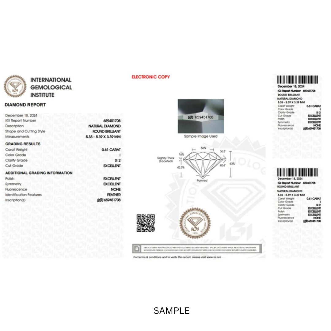NATURAL DIAMOND J-SI2 0.30 CARAT