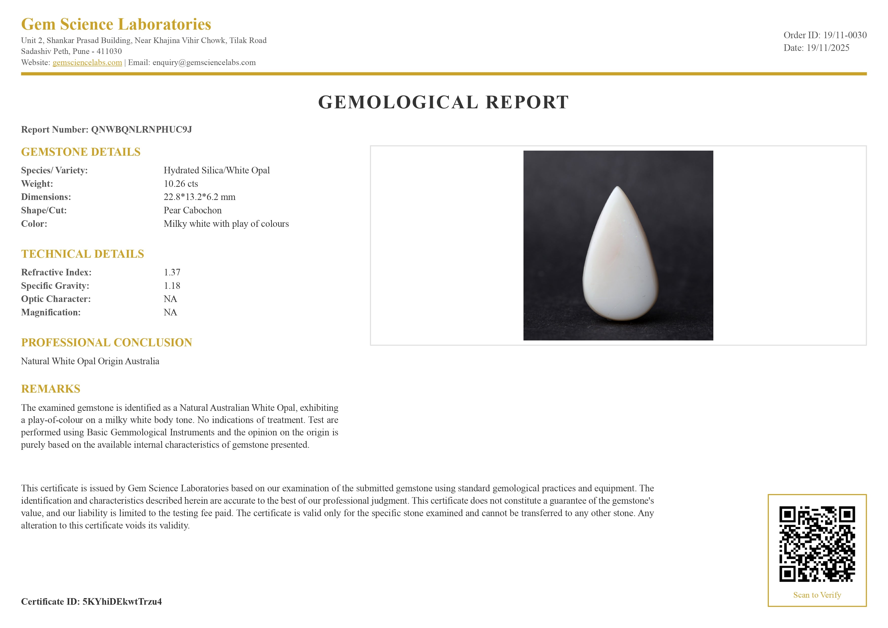 Opal (Australian) - 10.26 Carat