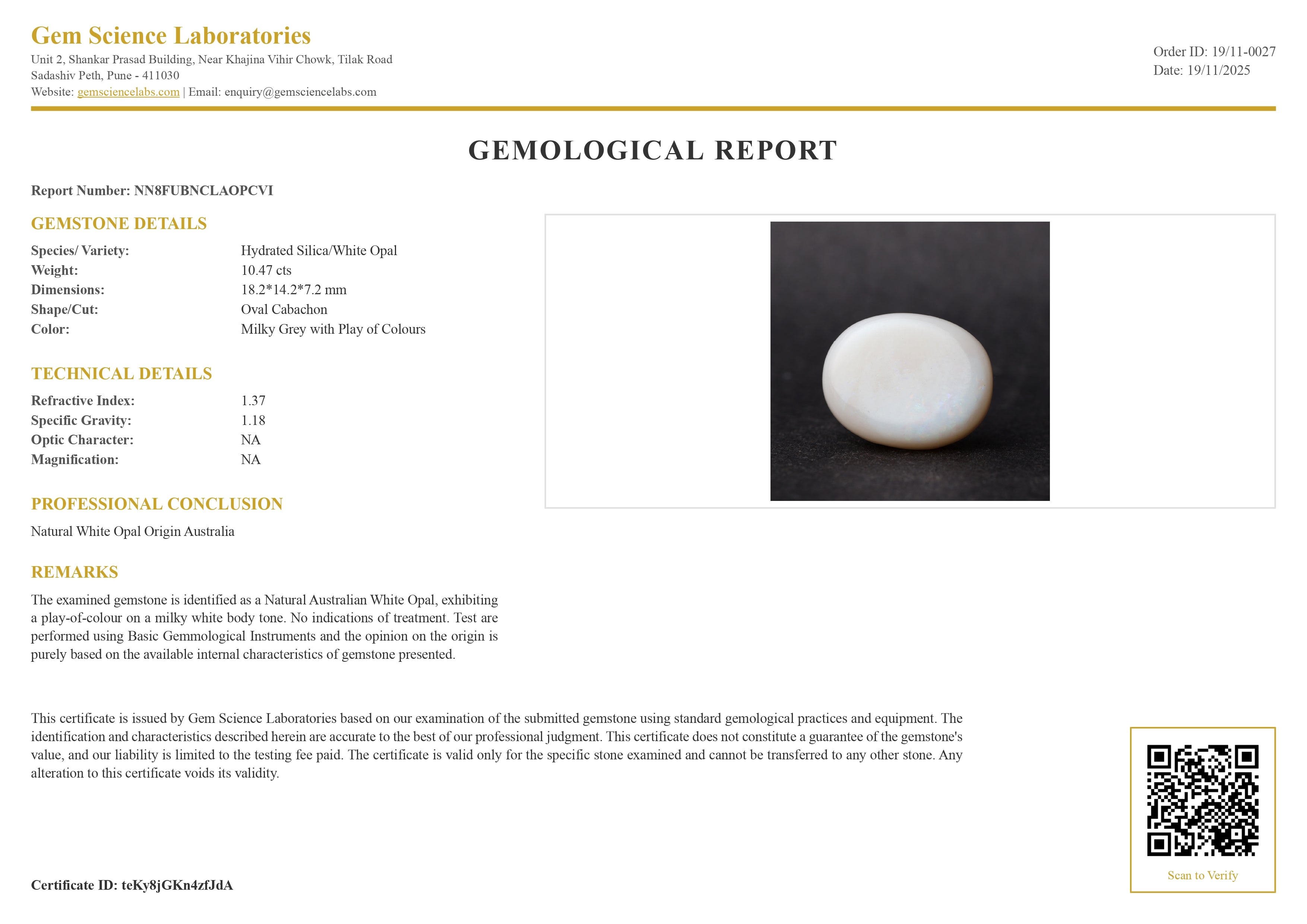 Opal (Australian) - 10.47 Carat