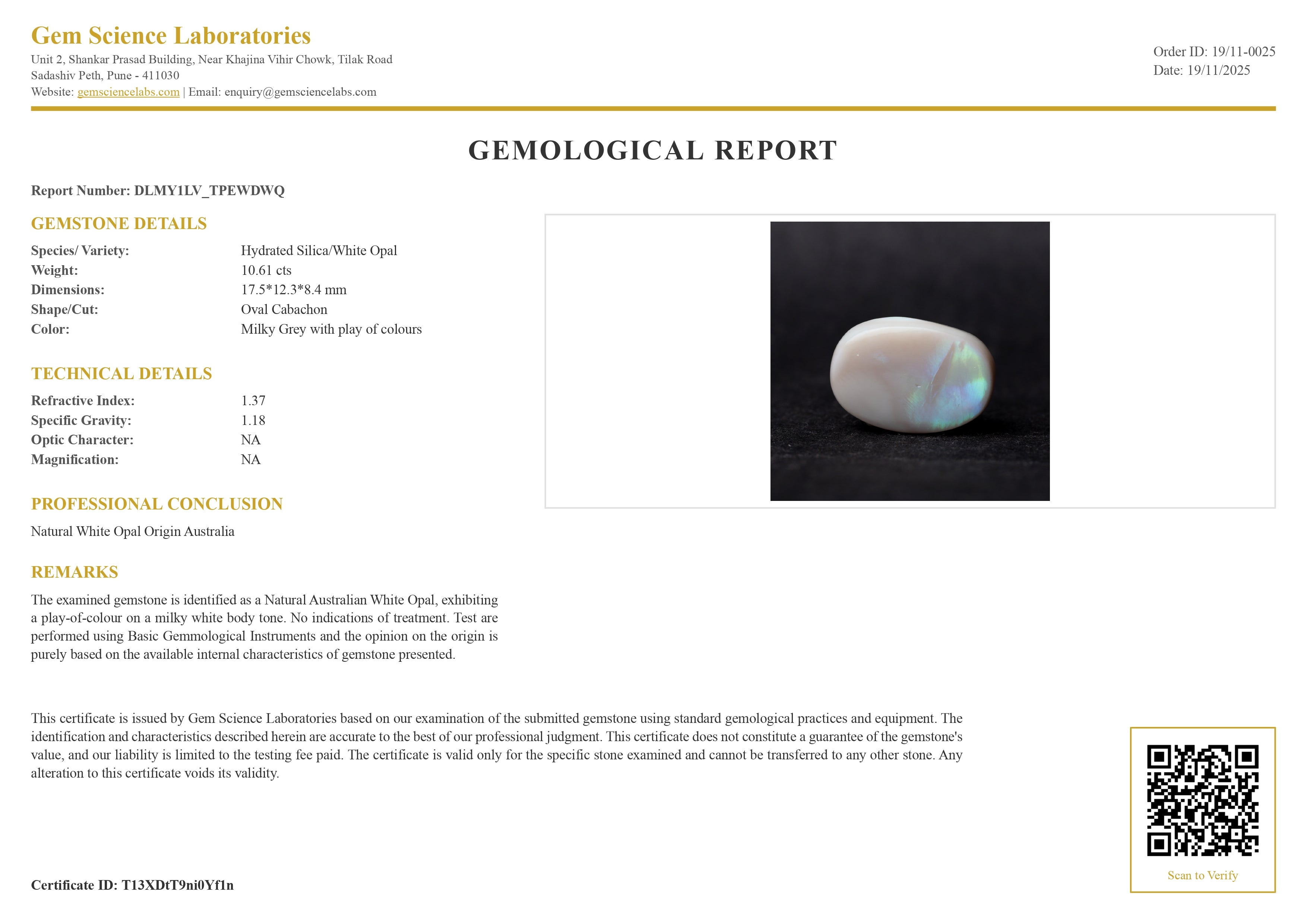 Opal (Australian) - 10.61 Carat