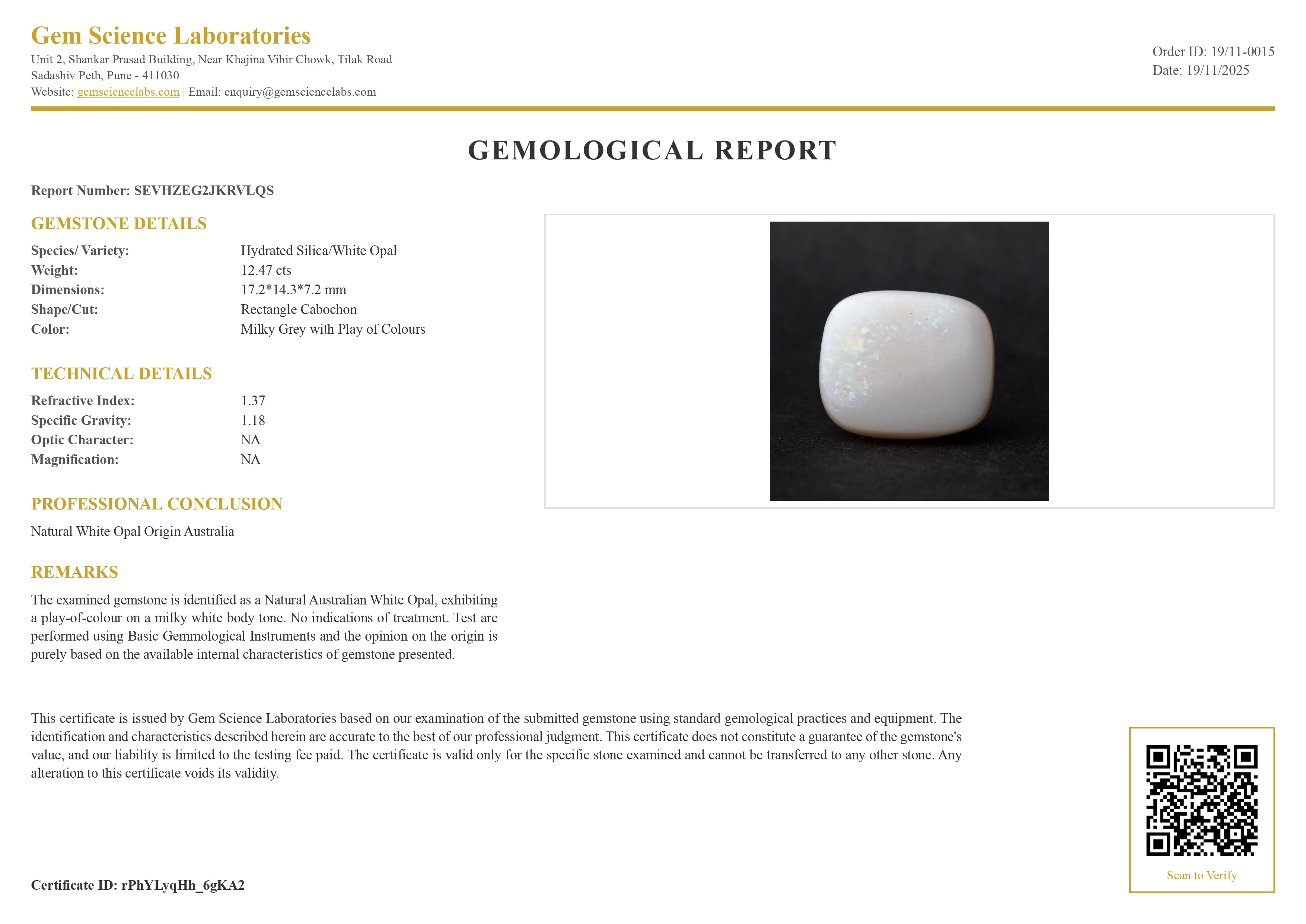 Opal (Australian) - 12.47 Carat