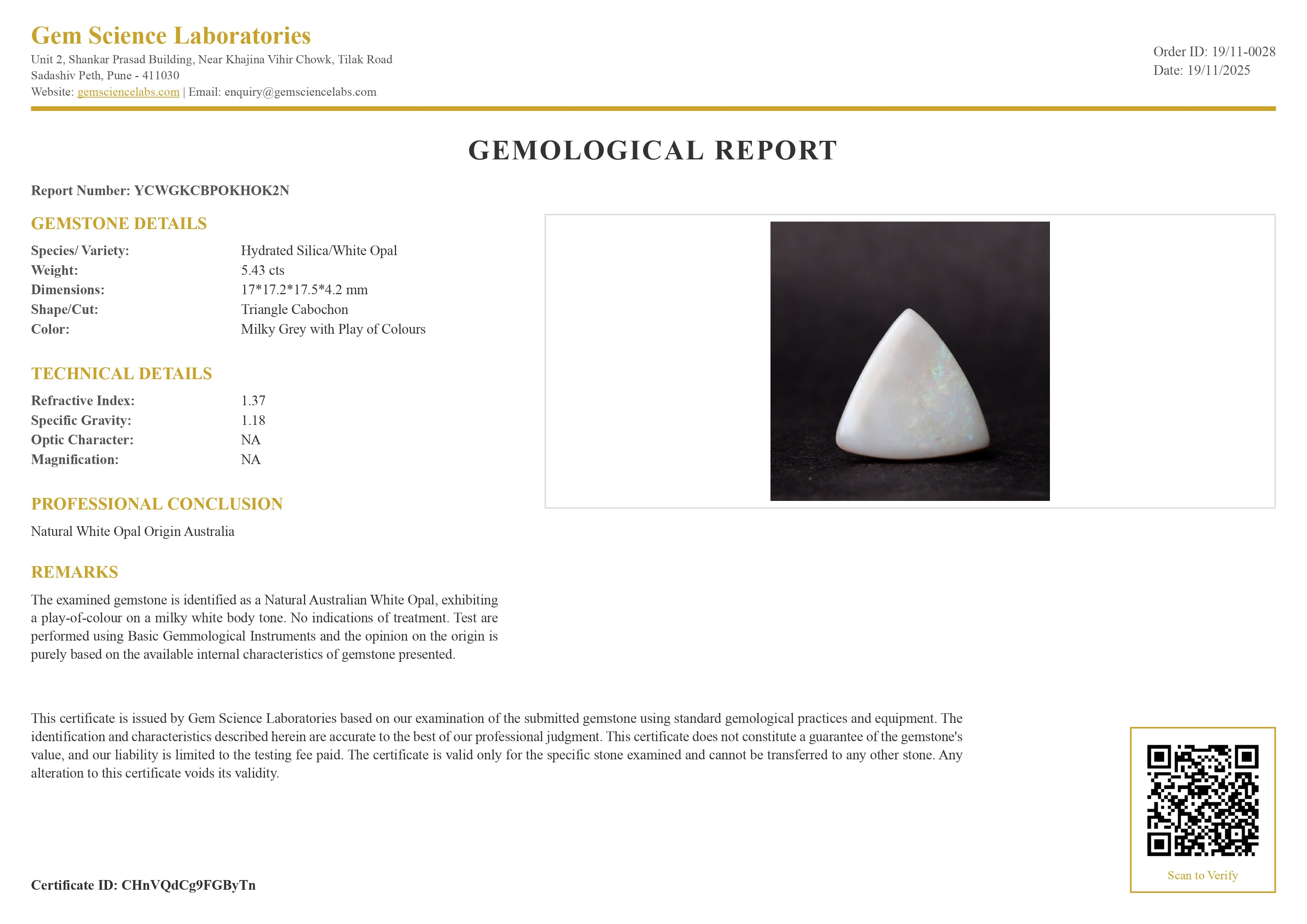 Opal (Australian) - 5.43 Carat