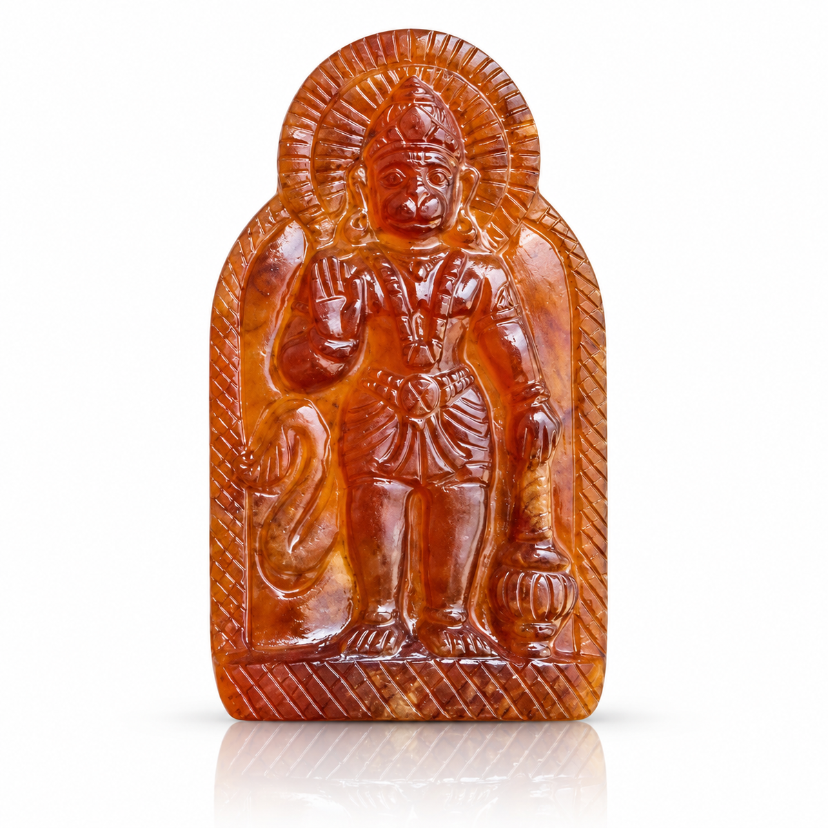 Natural Hessonite (Gomed) Hanuman Idol
