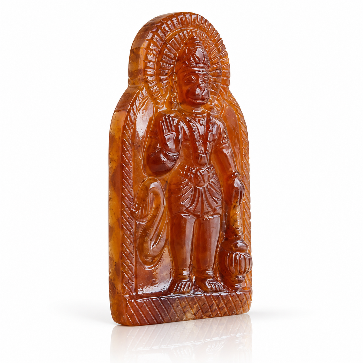 Natural Hessonite (Gomed) Hanuman Idol