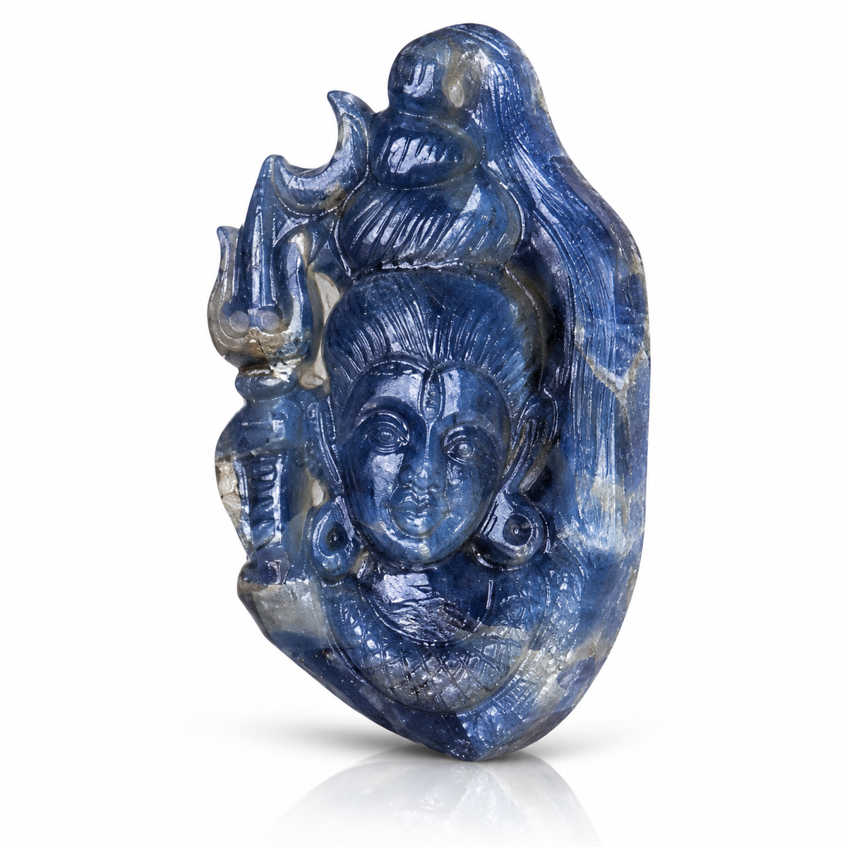 NATURAL BLUE SAPPHIRE SHIV IDOL