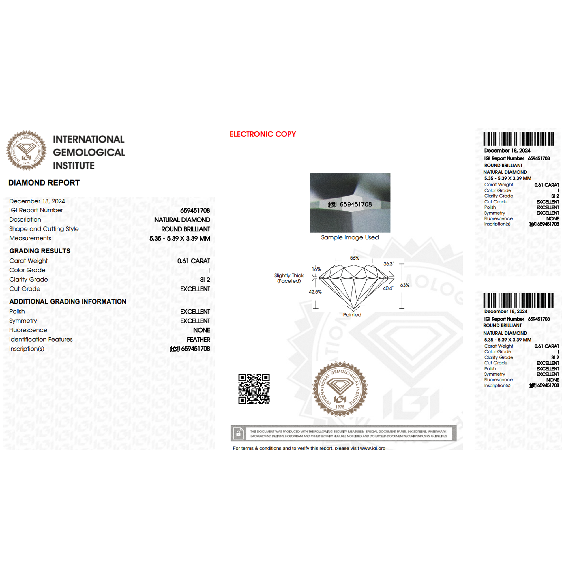 Diamond (0.61 Carat)