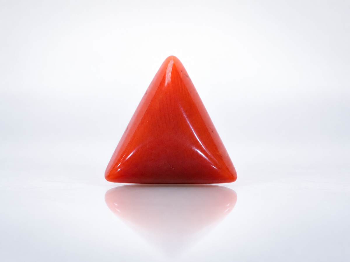 NATURAL ITALIAN RED CORAL (TRIANGLE)