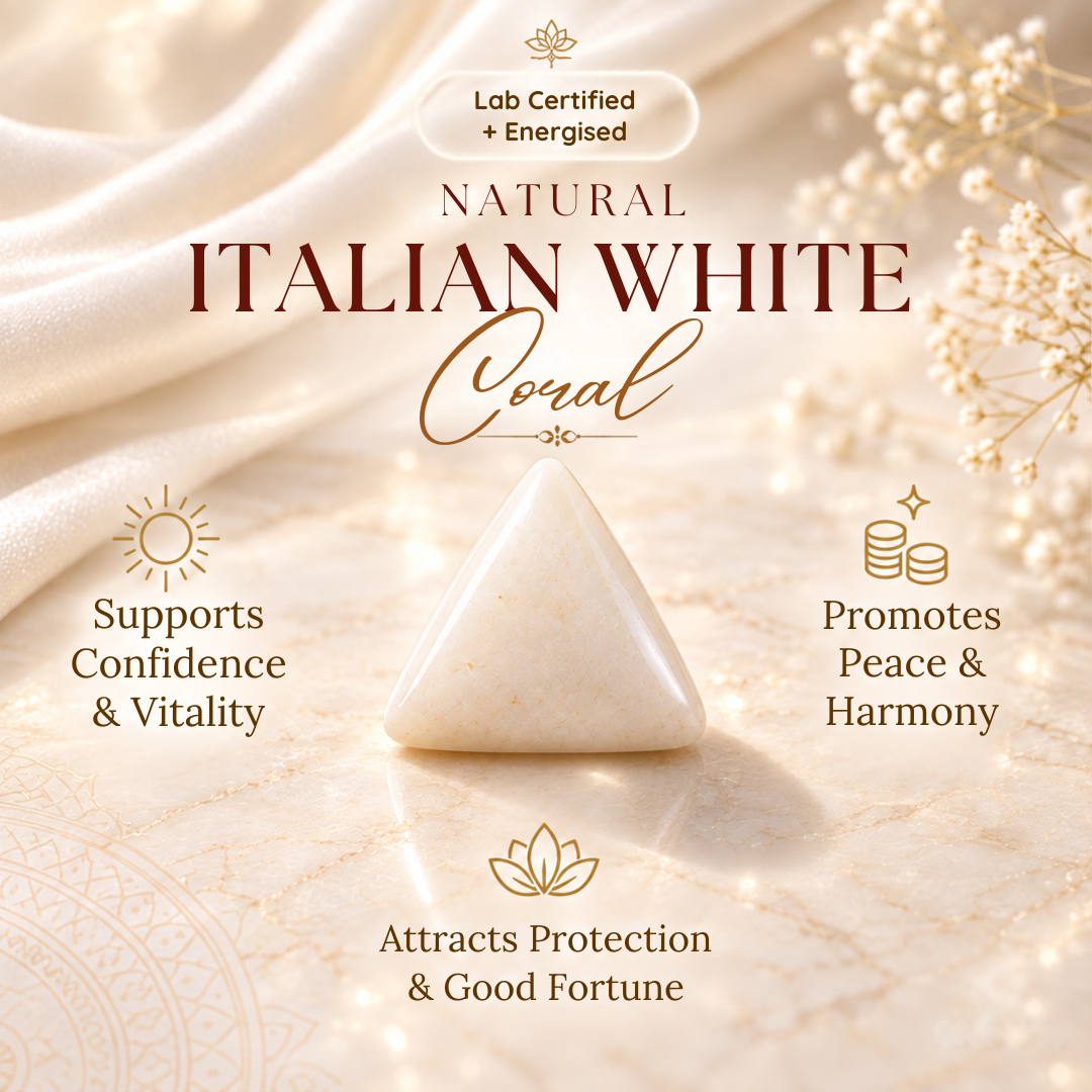 NATURAL ITALIAN WHITE CORAL (TRIANGLE)
