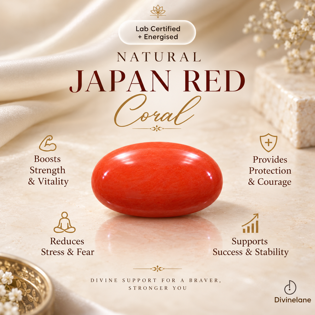 NATURAL JAPAN RED CORAL (Premium)