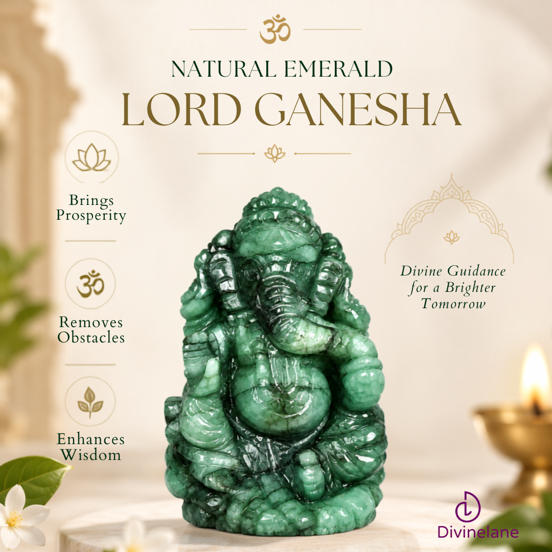 NATURAL EMERALD GANESH JI IDOL