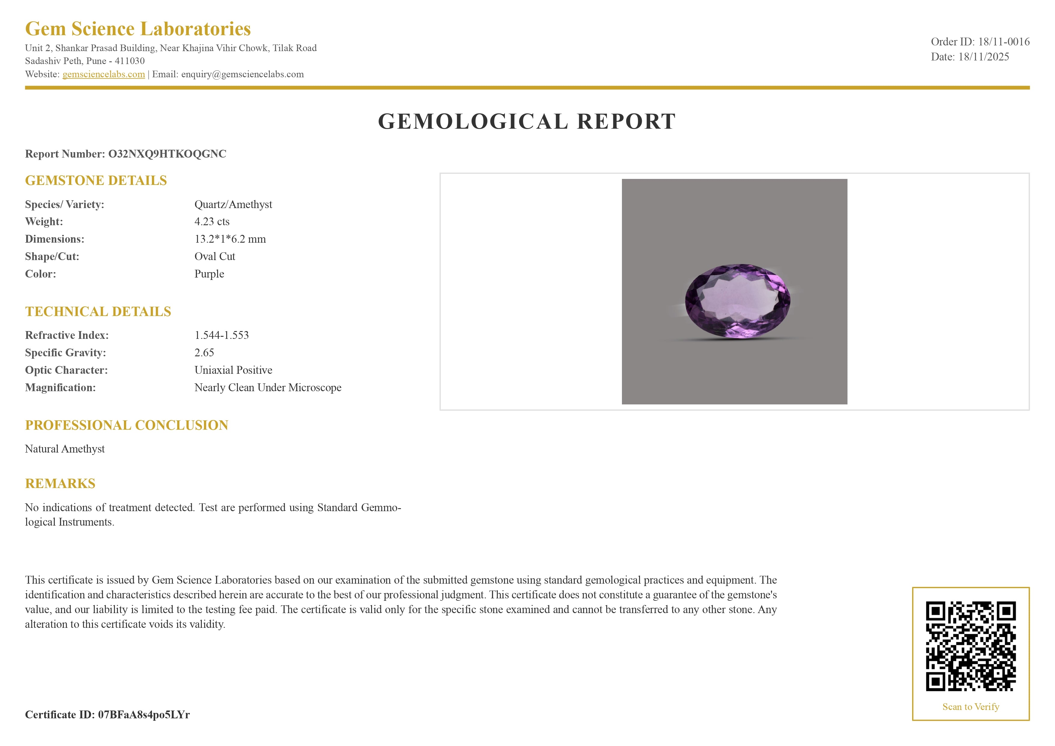 Amethyst - 4.23 Carat