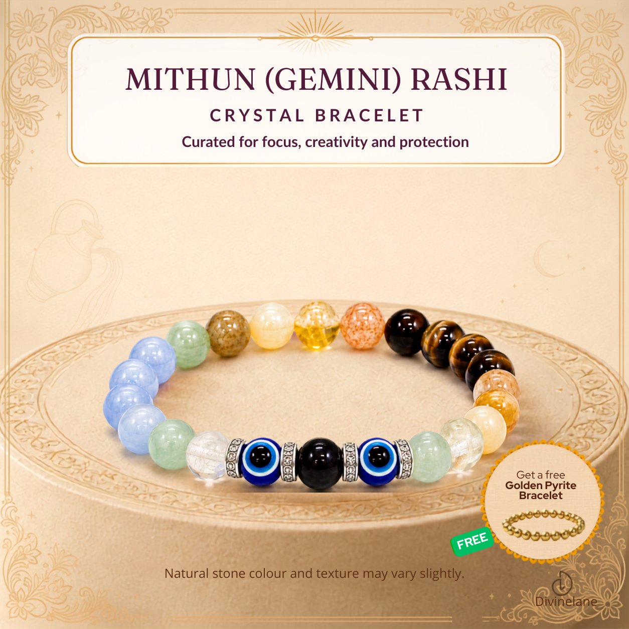 MITHUN (GEMINI) RASHI CRYSTAL BRACELET