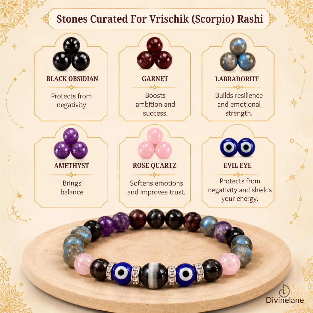 VRISHCHIKA (SCORPIO) RASHI BRACELET