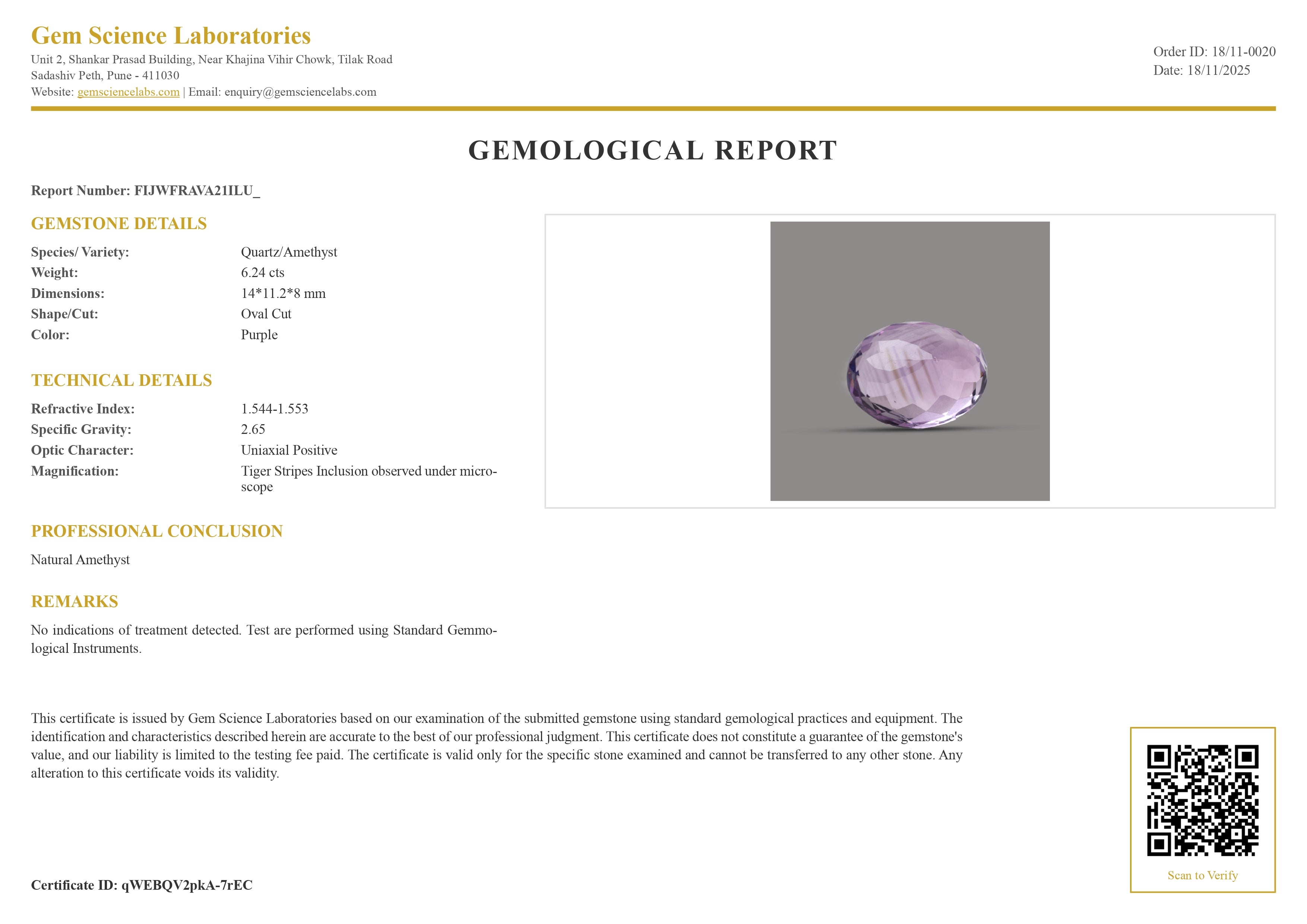 Amethyst - 6.24 Carat