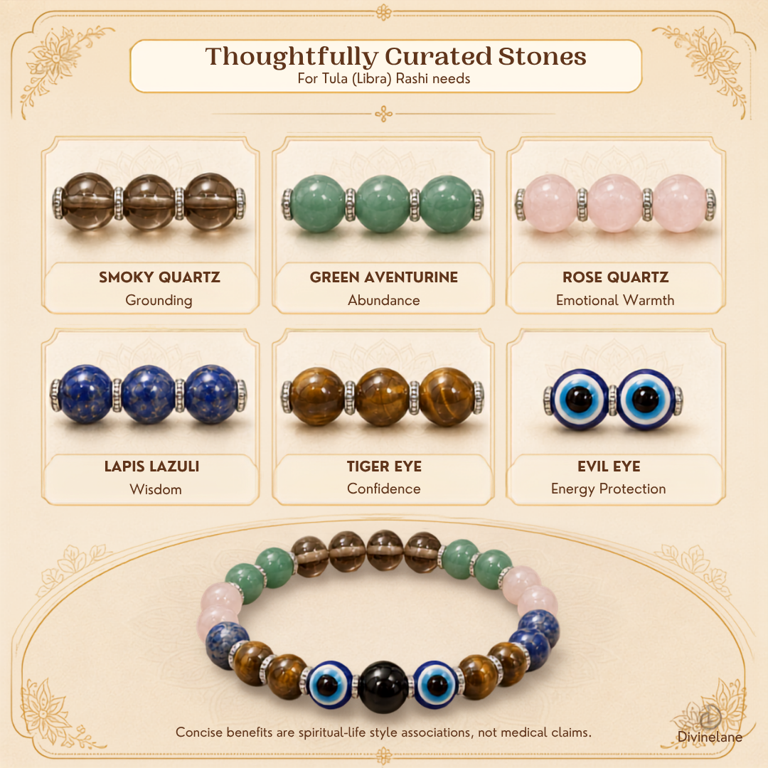 TULA (LIBRA) RASHI CRYSTAL BRACELET