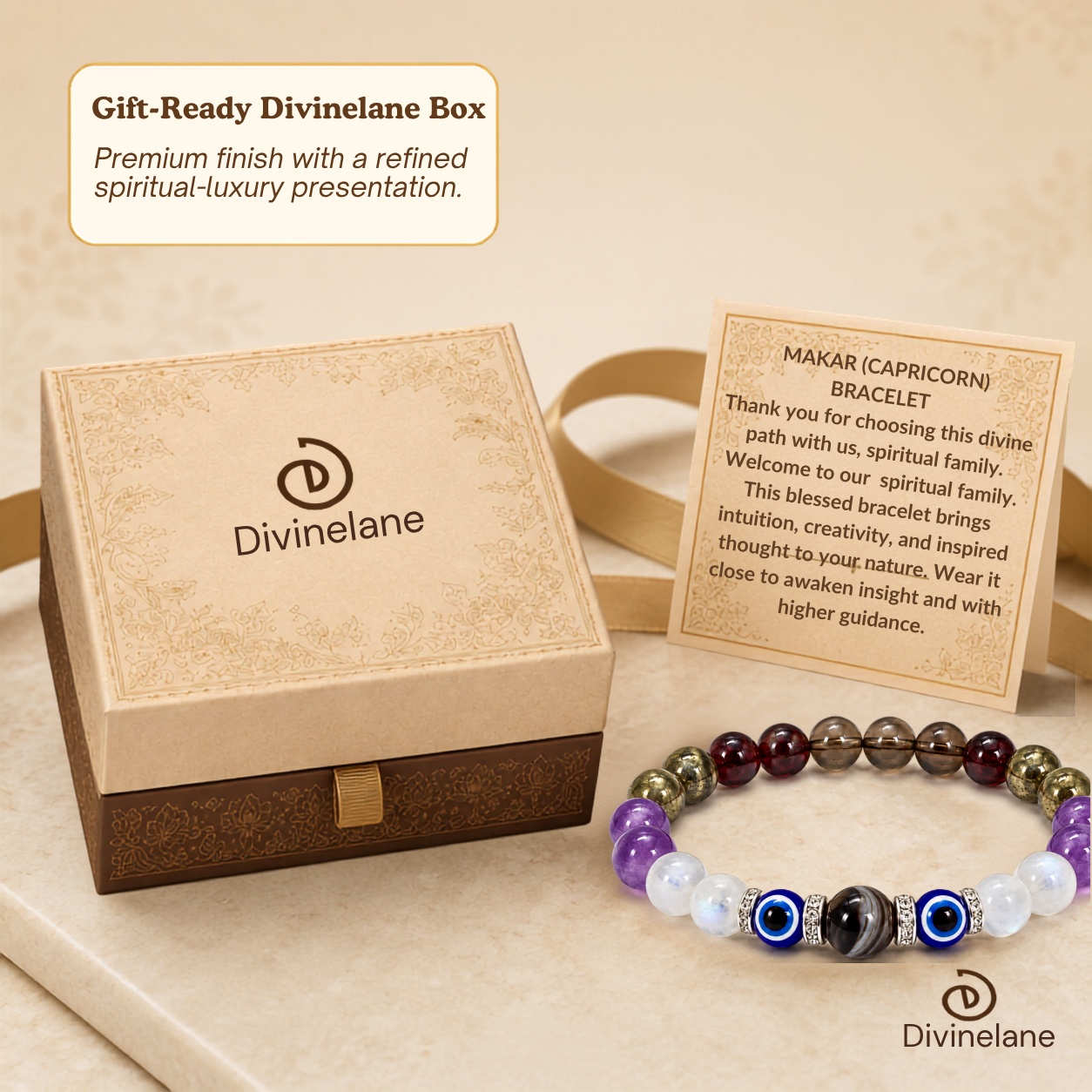 MAKAR (CAPRICORN) RASHI CRYSTAL BRACELET