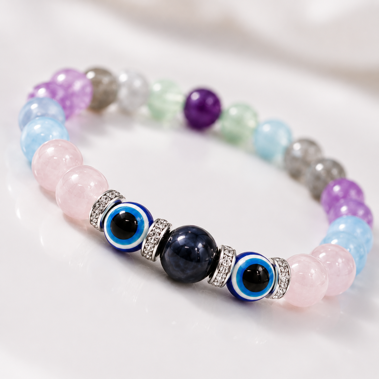 KUMBH (Aquarius) RASHI CRYSTAL BRACELET