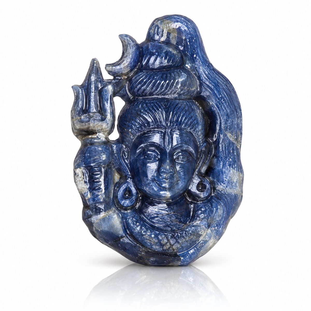 NATURAL BLUE SAPPHIRE SHIV IDOL