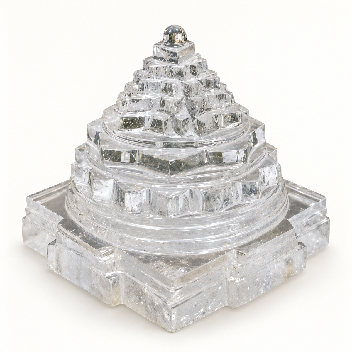Natural Sphatik (Clear Quartz) Shri Yantra