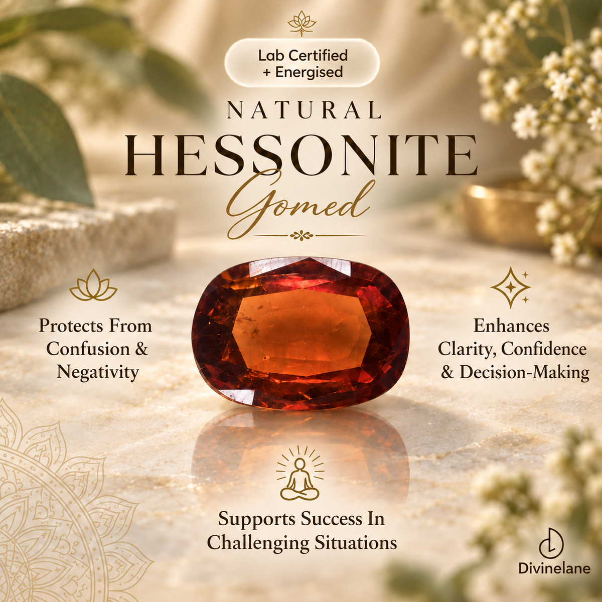 HESSONITE (CUSHION)