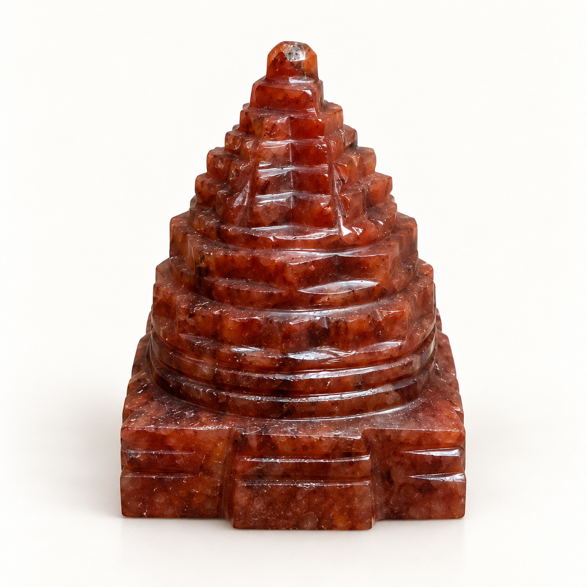 Natural Red Quartz (Sphatik) Shri Yantra