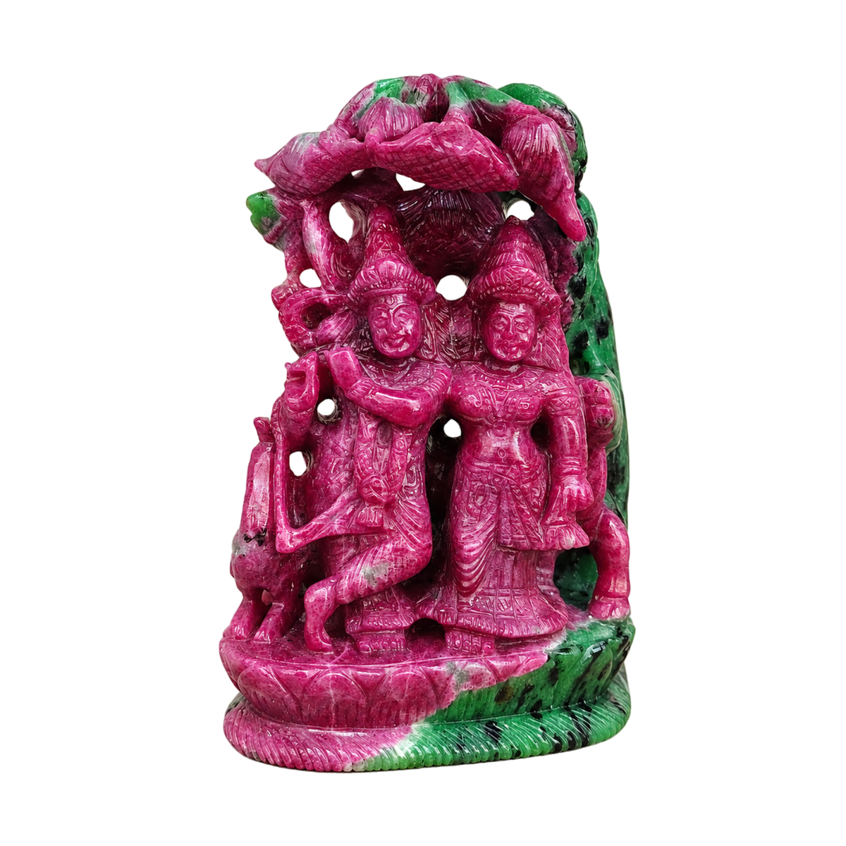 Natural Ruby Radha Krishna Idol