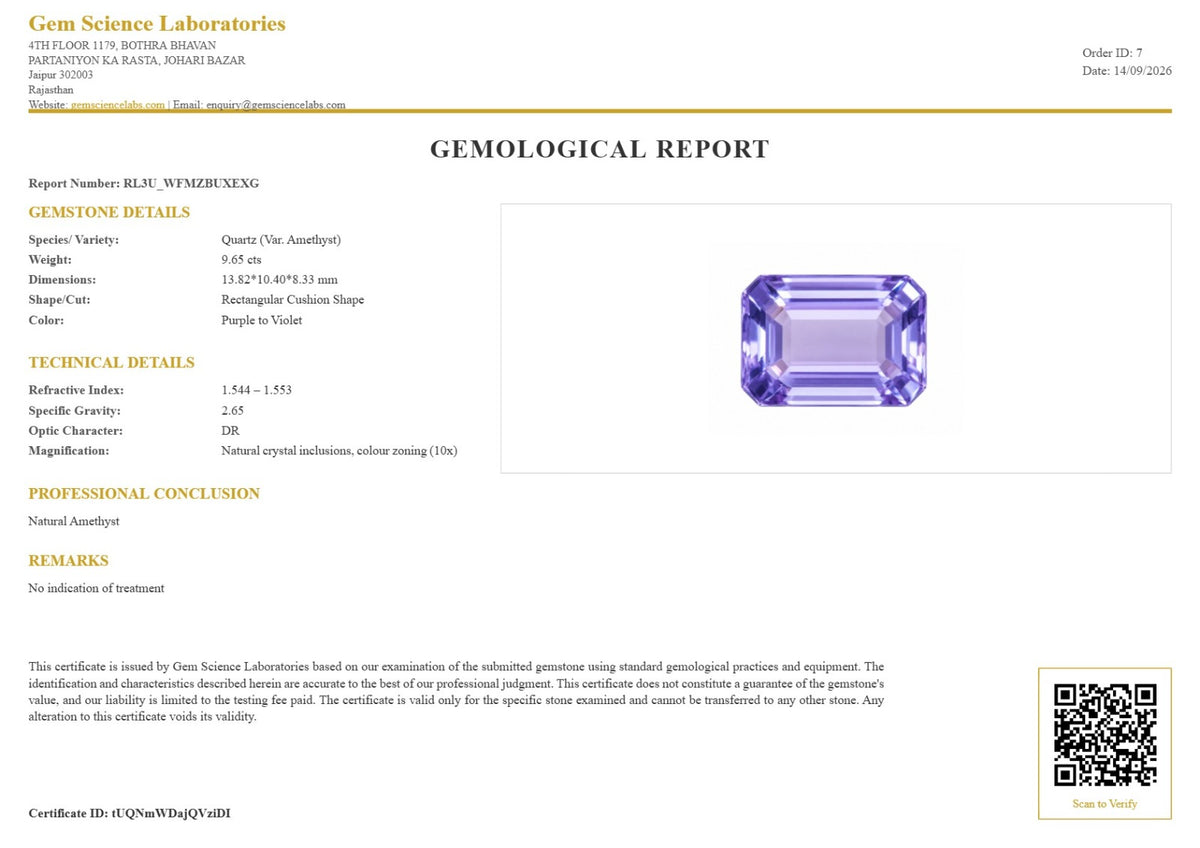 AMETHYST (CUSHION)