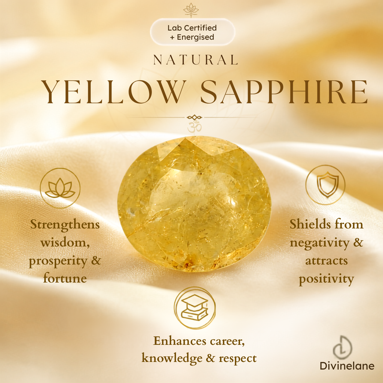 PREMIUM LUXURY NATURAL CEYLON YELLOW SAPPHIRE