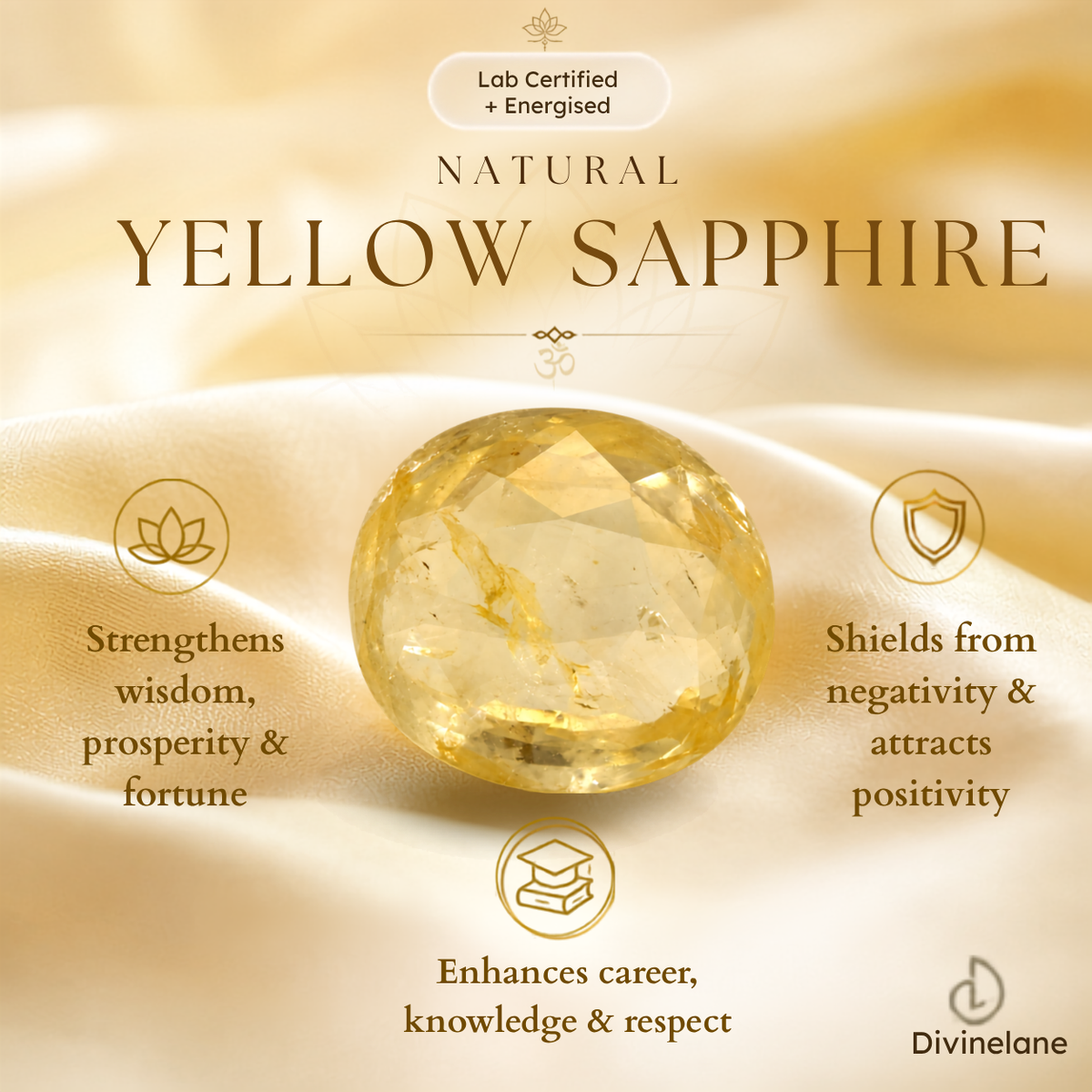 LUXURY NATURAL CEYLON YELLOW SAPPHIRE