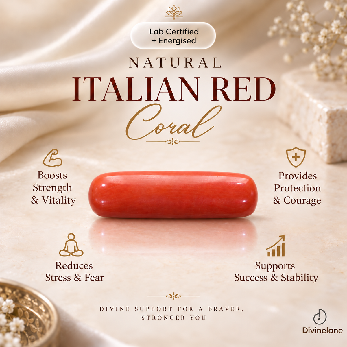 NATURAL ITALIAN RED CORAL (CAPSULE)